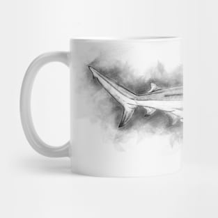 BULL SHARK Fine Art Sketch Drawing for the Ocean and Animal Lovers Mug